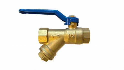 картинка Кран шаровой с фильтром RM-L 1/2 муфтовый Ду15 Ру30 (11Б27п1) от магазина Сантехстрой