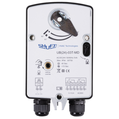 картинка Электропривод с возвратной пружиной SHUFT UB(24)-03T-MD от магазина Сантехстрой