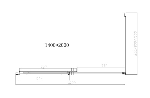 картинка Душевой уголок Dice VSR-4D9014CLGM, 1400*900, вороненая сталь, стекло прозрачное от магазина Сантехстрой
