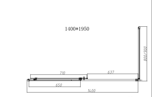 картинка Душевой уголок Slim-N VSR-4SN8014CGB, 1400*800, черный, стекло тонированное от магазина Сантехстрой