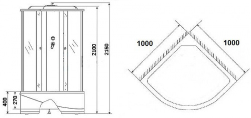 картинка Душевая кабина Niagara Eco 100х100 NG-7509-14 без гидромассажа от магазина Сантехстрой