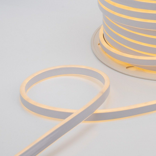 картинка Гибкий неон LED SMD 8х16 мм,  двухсторонний,  теплый белый,  120 LED/м,  бухта 100 м от магазина Сантехстрой