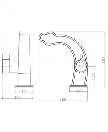 картинка Смеситель для раковины ZORG a 10129 br Бронза от магазина Сантехстрой