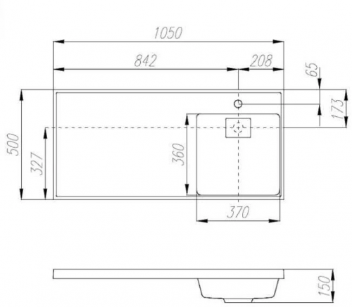 картинка Раковина Акватон Лондри 105x50 1A72223KLH010 от магазина Сантехстрой