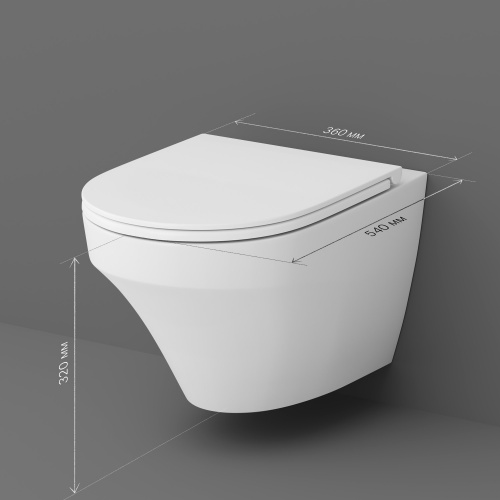 картинка C501700WH Inspire подвесной унитаз FlashClean от магазина Сантехстрой