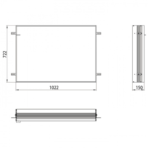 картинка Emco Asis prime Встраиваемая рама для зеркального шкафа, B1022xH722mm от магазина Сантехстрой