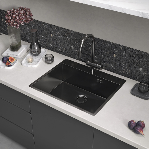 картинка Кухонная мойка Reflexion Iseo RX2260BL оружейная сталь от магазина Сантехстрой