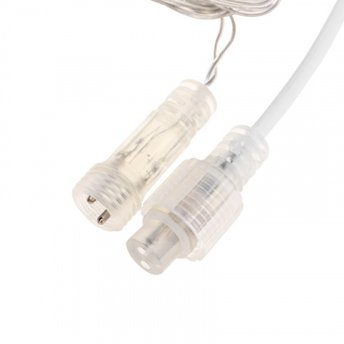 картинка Гирлянда Дождь светодиодный 2х3м,  эффект мерцания,  прозрачный провод,  IP44, 230В,  диоды БЕЛЫЕ,  300LED NEON-NIGHT от магазина Сантехстрой