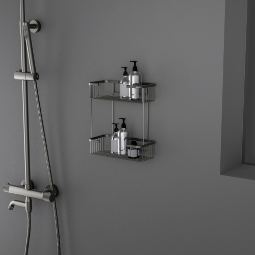 картинка Полка двойная Timo Saona черное золото (13083/18) от магазина Сантехстрой