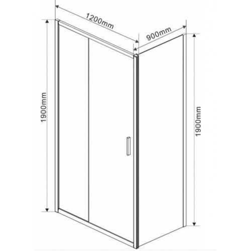 картинка Боковая панель Vincea Garda VSG-1G900CGB черный/тонированное от магазина Сантехстрой