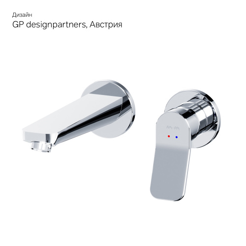 картинка F85A72600 X-Joy, смеситель д/умывальника, монтируемый в стену, хром, шт. от магазина Сантехстрой