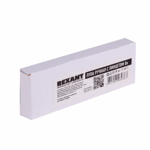 картинка Лупа ручная,  увеличение 3х,  ø20мм,  с пинцетом REXANT от магазина Сантехстрой