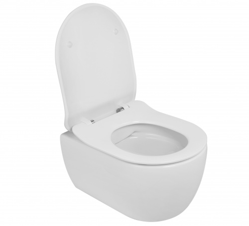 картинка Унитаз SSWW CT2038V (485*360*330) подвесной БЕЗОБОДКОВЫЙ с тонкой крышкой, 1 место от магазина Сантехстрой