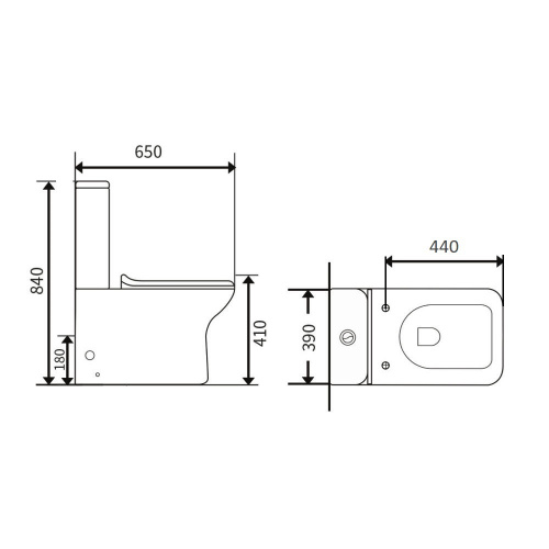 картинка Унитаз-компакт Agger AT02000 безободковый, сиденье с микролифтом от магазина Сантехстрой