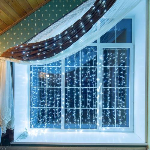 картинка Гирлянда Твинкл Лайт 15 м,  темно-зеленый ПВХ,  120 LED,  цвет белый от магазина Сантехстрой