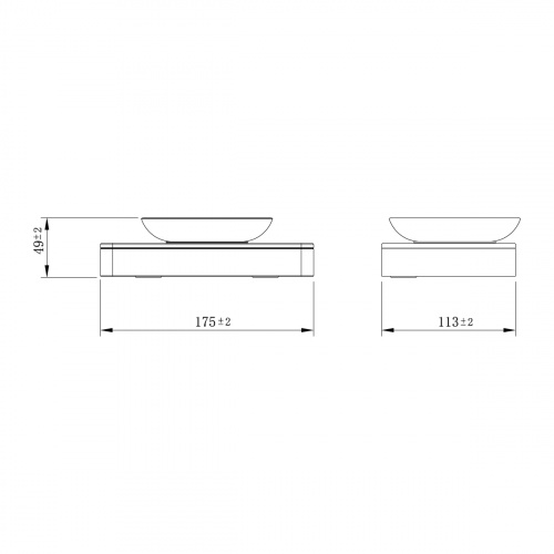 картинка Мыльница Lemark GLASS LINE с держателем, хром/белое стекло (9741037) от магазина Сантехстрой