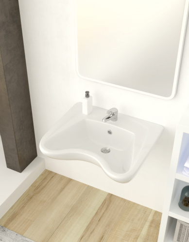 картинка Раковина хирургическая КЕРАМИН 55 с креплением, белая (CS00077222) от магазина Сантехстрой