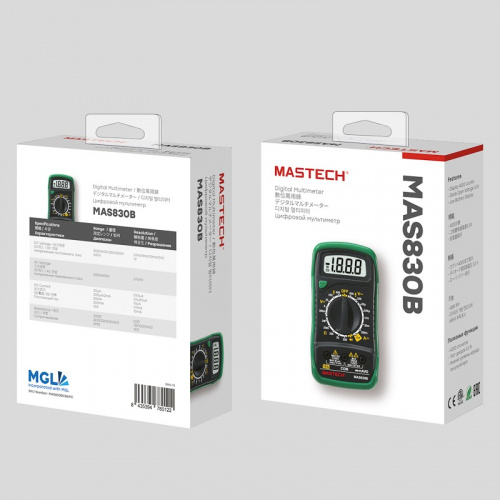 картинка Портативный мультиметр MAS830B MASTECH от магазина Сантехстрой