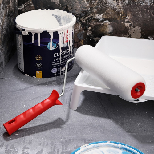 картинка Валик вспененный пенополиуретан,  ширина ролика 240 мм,  Ø 42 мм,  бюгель 6 мм REXANT от магазина Сантехстрой