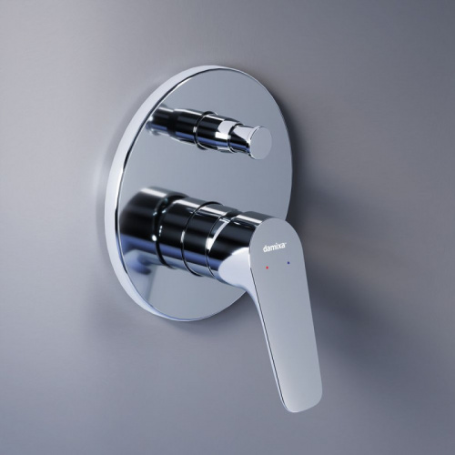 фото 777100000 jupiter, смеситель монтируемый в стену ванной - душевой, хром