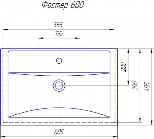 картинка Раковина ASB-Mebel Фостер 60 (19399) от магазина Сантехстрой