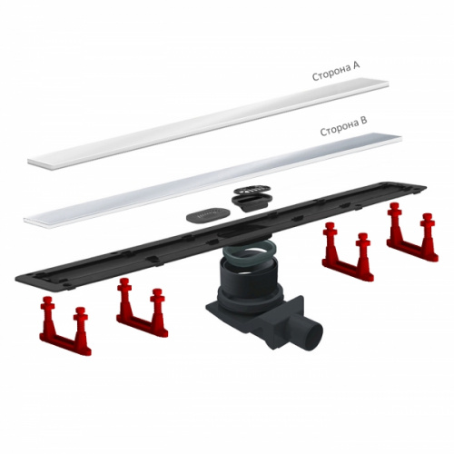 картинка Трап для душа Pestan Confluo Frameless Line 950 White Glass 13701216 с решеткой от магазина Сантехстрой