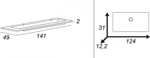 картинка Раковина Cezares Stylus 50265 140 от магазина Сантехстрой