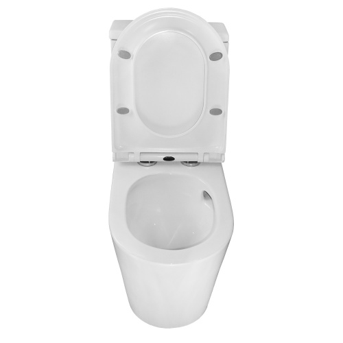 картинка Унитаз-моноблок Azario Scala 360х690х790 безободковый, слив "Торнадо", с быстросъемным сиденьем микролифт (AZ-8101) от магазина Сантехстрой