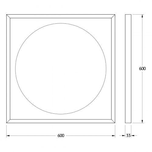 картинка Зеркало с LED-подсветкой настенное ECLIPSE DEFESTO 60x60 см, DF 2226 от магазина Сантехстрой