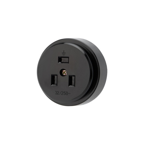 картинка Розетка РШ для электрической плиты 32 А,  250 В,  2Р+РЕ (ОУ) черная REXANT от магазина Сантехстрой
