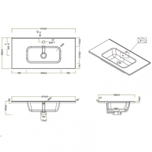 картинка Раковина BelBagno BB800/390ETL Белая от магазина Сантехстрой