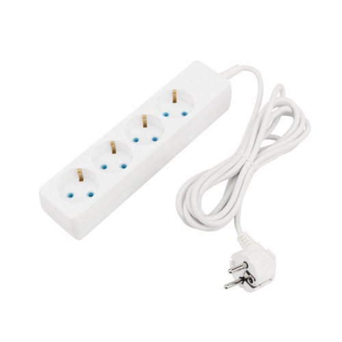 картинка Удлинитель PROconnect 4 гнезда,  3 м,  3х0.75 мм²,  с/з,  белый от магазина Сантехстрой