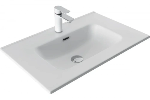 картинка Раковина-столешница Aquanet Flat 70 белый матовый 00330430 от магазина Сантехстрой