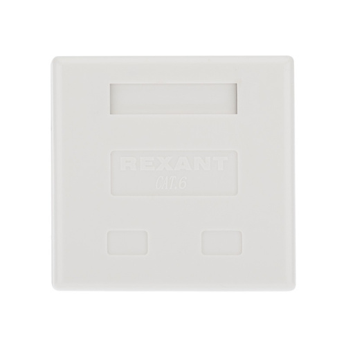 картинка Розетка компьютерная внешняя,  2-порта UTP RJ-45 (8P8C),  CAT 6 REXANT от магазина Сантехстрой