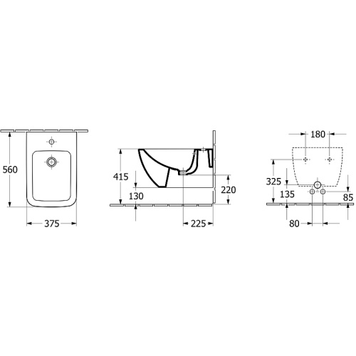 картинка Биде Villeroy&Boch Venticello 441100R1 подвесное Альпийский белый от магазина Сантехстрой