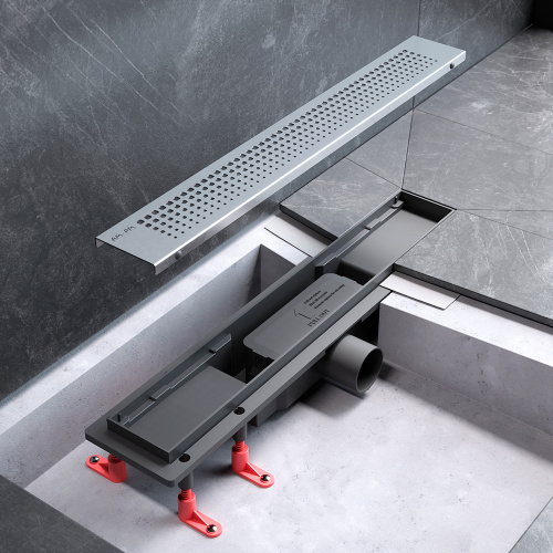 картинка W02SC-P11-050-01SB PrimeFlow Трап для душа линейный универс затвор Cut Gradient 50см цвет сталь мат от магазина Сантехстрой