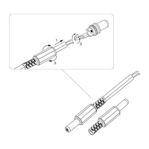 картинка Разъем питания DC штекер 2,1х5,5мм REXANT от магазина Сантехстрой