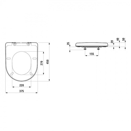 картинка LAUFEN Pro Сиденье Universal быстросъемн, для 8.2095.6/9, 8.2195.6/9, 8.2096.0-6, 8.2295.2/6, 8.2495.5/9, 8.2595.1/2, цвет белый/микролифт от магазина Сантехстрой
