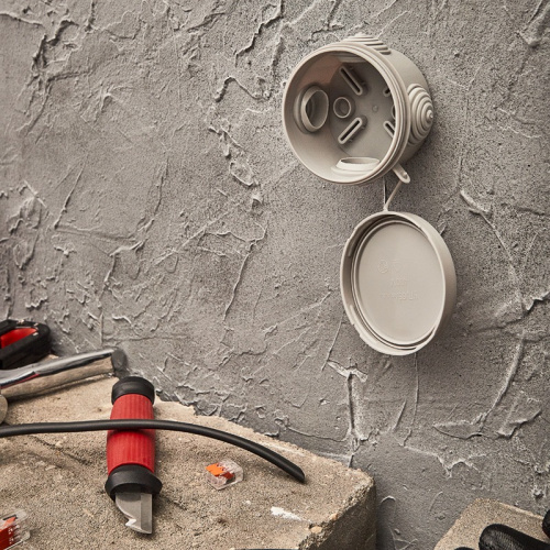 картинка Коробка распаячная ОУ,  Ø 65х40 мм,  IP54 (УПр 65/40.1.3) REXANT от магазина Сантехстрой