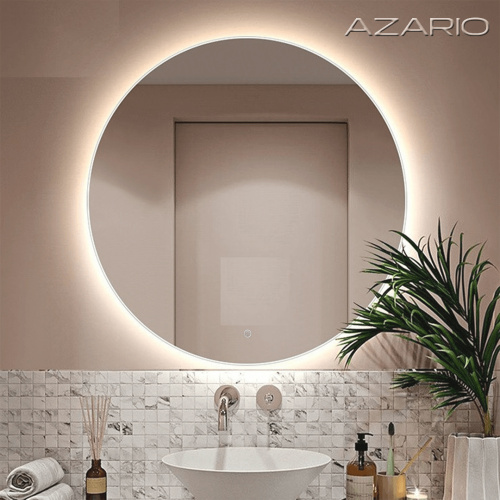 картинка Зеркало AZARIO Alone Cerchio 800х800 влагостойкое с подсветкой, сенсорный выключатель с функцией диммера (CS00079362) от магазина Сантехстрой