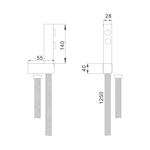 картинка Гигиенический набор D-Lin D61039, хром от магазина Сантехстрой