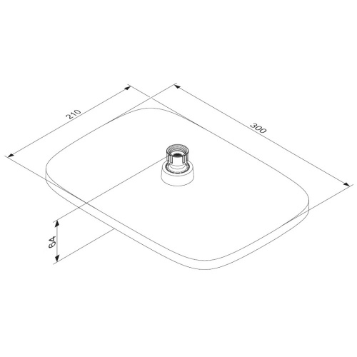 картинка 953050300 Gala верхний душ, квадрат, черный от магазина Сантехстрой