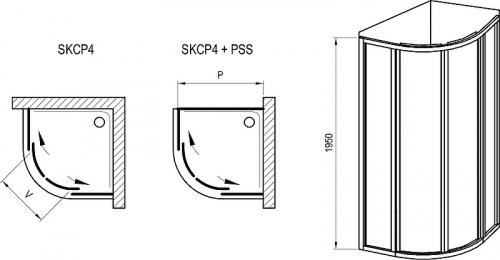 картинка Душевой уголок Ravak Supernova SKCP4-80 80x80 3114OU02Z1 профиль Сатин стекло Transparent от магазина Сантехстрой