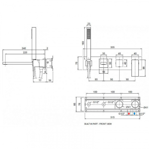 фото смеситель для ванны cezares unika unika-vdm2-02 бронза