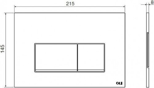 картинка Кнопка смыва OLI Strim 641506 хром матовый от магазина Сантехстрой