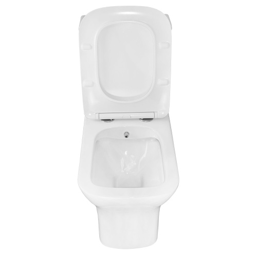 картинка Унитаз моноблок с функцией биде Azario Lodi 350х665х750 напольный, безободковый, горизонтальный слив, сиденье дюропласт микролифт (AZ-8617B) от магазина Сантехстрой