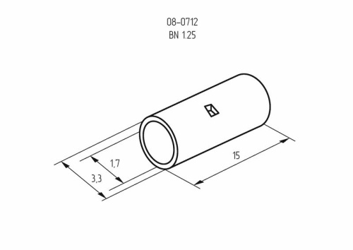 картинка Соединительная гильза L-15 мм 0.5-1.5 мм² (ГМЛ (DIN) 1,5) REXANT от магазина Сантехстрой