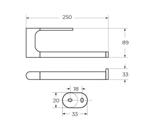 картинка Полотенцедержатель ART&MAX PLATINO AM-E-3980-MB от магазина Сантехстрой