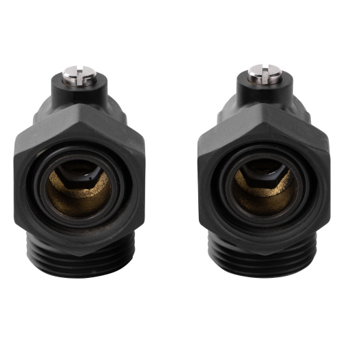 картинка Набор нижнего подключения Royal Thermo угловой раздельный 3/4х3/4ЕК (черный) от магазина Сантехстрой