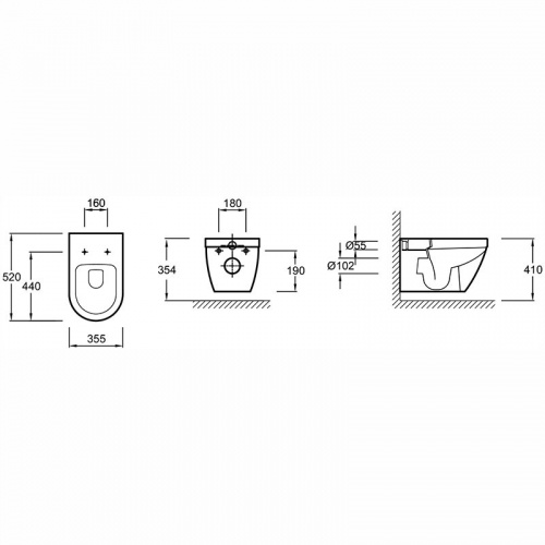 картинка Унитаз Jacob Delafon Rodin+ EDY102-00 подвесной без сиденья от магазина Сантехстрой